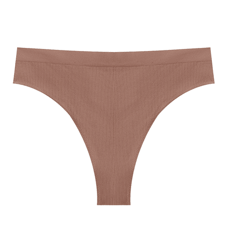 Fulorrnie Underwear for Women Plus Size Seamless Comfort Sport Panties Hipster Banded Waist Stretchable Breathable Panty Coffee L