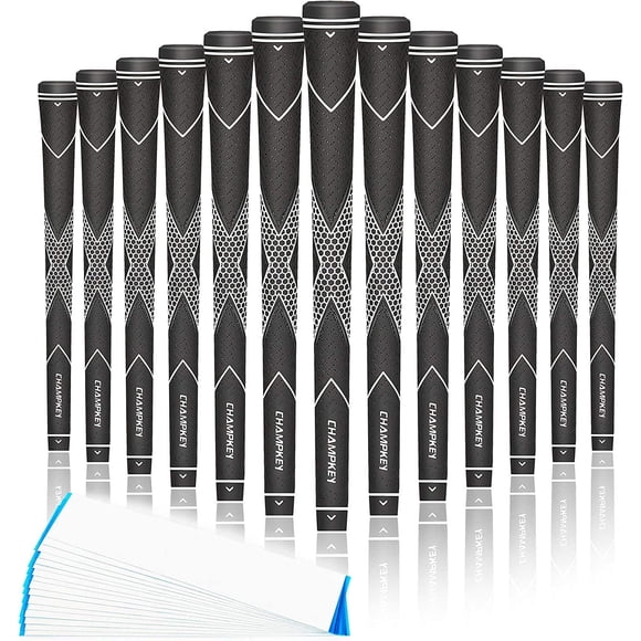 Golf Grips CHAMPKEY Premium Rubber, paquete de 13 con 15 cintas