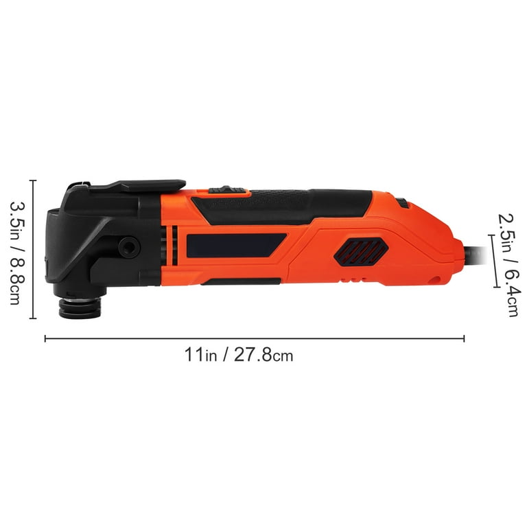 VEVOR Multitool Oscillating Tool Corded 2.5 Amp, Oscillating Saw Tool with  LED Light, 6 Variable Speeds, 3.1° Oscillating Angle, 11000-22000 OPM,  16PCS Saw Accessories & BMC Case