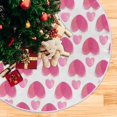 thumbnail image 5 of FMSHPON Valentine's Day Love Heart Pink Xmas Christmas Tree Skirt Stand Mat for Holiday Party Decoration Indoor Outdoor 36 inches, 5 of 6