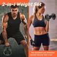 thumbnail image 2 of 2-1 Adjustable Kettlebells Set, Kettle bell Weights Set (10lb/12.5lb/15lb/17.5lb/20lb/22.5lb/25lb), Adjustable Dumbbell (5.3lb/10.3lb/15.3lb) for Men/Women Home Gym Workout Strength Training, 2 of 6