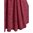 thumbnail image 5 of Rosegal Women Causal Plus Size Skirted Space Dye Cross T-shirt Red 4X, 5 of 5