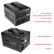 LVYUAN 2000 Watts Voltage Converter 110V to 220V / 220V to 110V Power Converter Step Up & Down Transformer