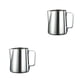 thumbnail image 4 of Kearding Jarra para espumar leche de acero inoxidable, café Espresso, Barista, artesanía, latte, capuchino, taza para crema de leche, jarra para espumar 7*8.5 cm 2piezas Kearding CBP080354, 4 of 5