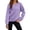 Purple*, variant on RUTAYY Women's Sweatshirt Solid Color Long Sleeve Fall Winter Pullover Soft Casual Fashion Plus Size Comfortable Crewneck Sweatshirt Purple