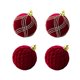 thumbnail image 1 of Bolas de Navidad Adornos Vino Rojo Flocado Árbol de Navidad Decoración Año Esferas de Navidad B, 1 of 5