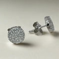 thumbnail image 2 of Veda Jewel 1.32 Ct Round Cut Lab Created Diamond Earring - 14K White Gold Plated Push Back Studs for Women - Beautiful Cluster Design for Her - Perfect Gift for Engagements and Special Moments, 2 of 6