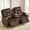 Velvet Brown, variant on IPKIG 2-Seater Manual Reclining Loveseat Recliners Sofa, Bluetooth Speakers, USB Charger, Power Outlet, Cup Holders, Faux Leather Brown