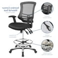 thumbnail image 5 of Modern Contemporary Urban Design Home Business Office Furniture Work Desk Chair, Fabric, Black, 5 of 8