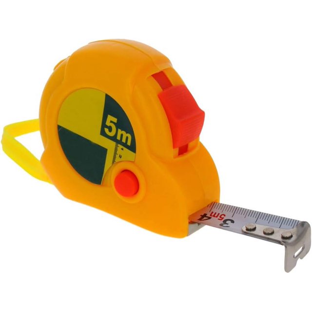 HUGFEGWE 5m / 16.4ft Tape Measure, Steel Retractable Professional Tape,Metric Scale,Plastic Case Measuring Tape 1Pcs CJB91-23140