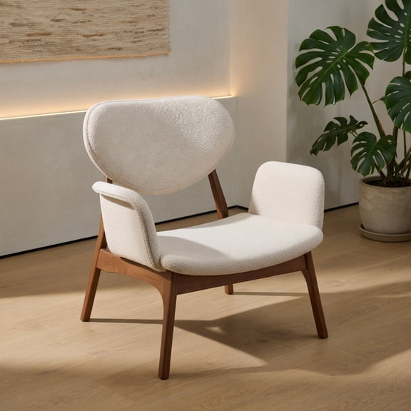 Resenkos Accent Chairs Set of 2 with Included Side Table and Solid Wood Frame, Beige