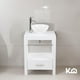 thumbnail image 2 of Gabinete Para Baño Mueble Lavamanos Ovalin Monomando y Toallero Fibra de Madera MFC KingsHouse blanco, 2 of 8