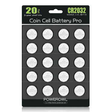 20 Pack Powerowl CR2032 Battery 3 Volt Lithium Battery Coin Button Cell