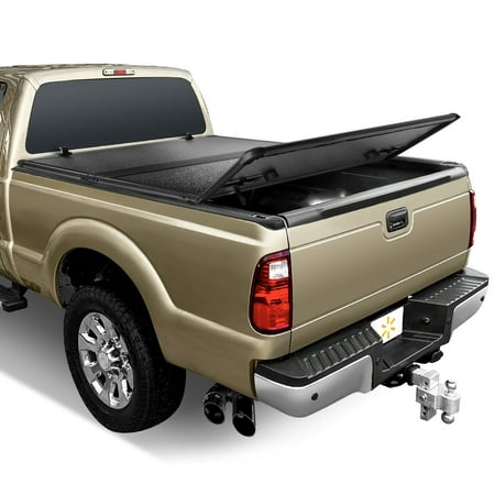 Auto Drive Hard Tri Fold Truck Bed Tonneau Cover Fits 99-16 Ford F-250SD F-350SD F-450SD 6.5Ft Bed