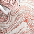 thumbnail image 6 of SAFAVIEH Meadow Joey Wavy Marble Area Rug, Rust/Ivory, 6'7" x 6'7" Round, 6 of 8