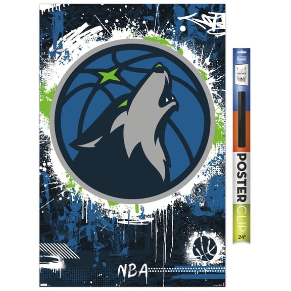 NBA Minnesota Timberwolves - Maximalist Logo 23 Wall Poster, 22.375" x 34"