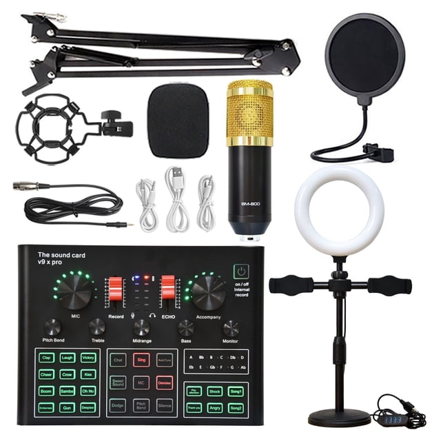 The Sound Card Can Be Connected To A Computer Phone Headset Microphone For Recording Live Broadcasting And Singing