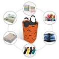 thumbnail image 2 of DouZhe 50L Rectangular Laundry Basket, Halloween Bats Orange Prints Waterproof Foldable Laundry Hamper with Aluminum Handles, 2 of 6