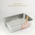 thumbnail image 3 of Stainless Steel Cat Litter Box  Large Metal Litter Box With Handle, 3 of 6