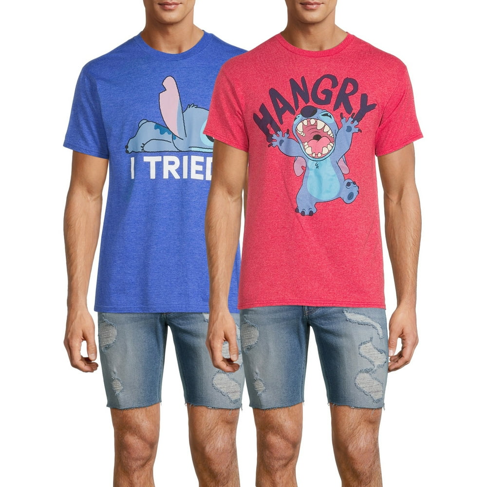 Disney Disney Stitch Men's & Big Men's Hangry and I Tried Short