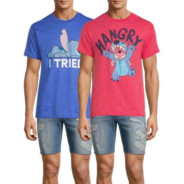 Disney Disney Stitch Men's & Big Men's Hangry and I Tried Short
