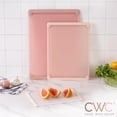thumbnail image 2 of COOK WITH COLOR Cutting Boards for Kitchen, Extra Large Jumbo-Sized 3-Piece Set with Rubber Border, Pink, 2 of 7