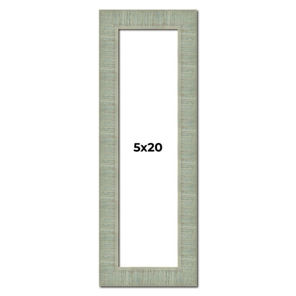 5x20 Frame Green Desert Pear Solid Wood Picture Frame | 1.625 Inch Moulding Width | Interior Frame
