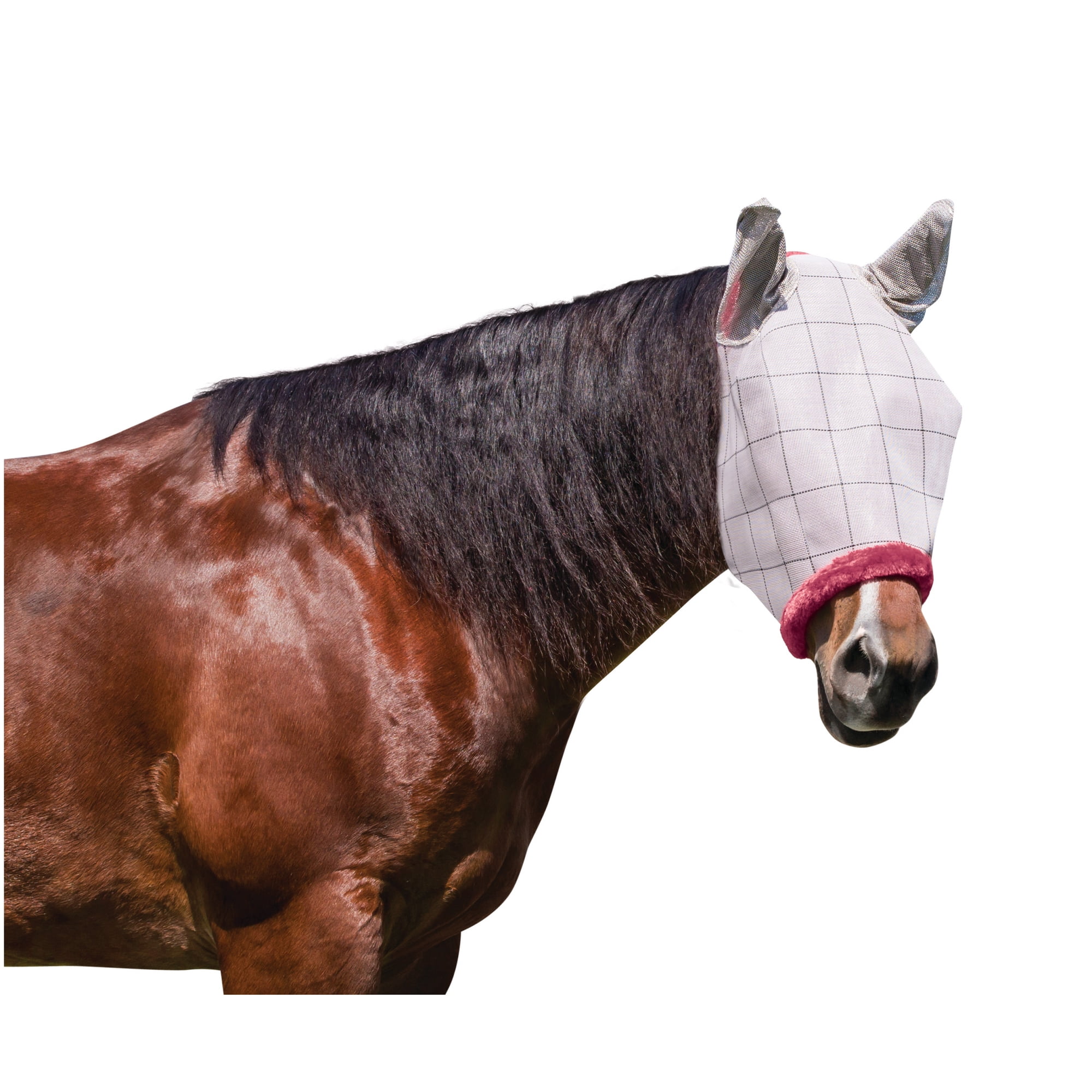 Farnam SuperMask II Horse Fly Mask With Ears, Protects Eyes from Flies, Debris & UV, Average Size