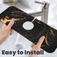 thumbnail image 6 of Pofeuu Black And Gold Fire Dragon Print Splash Guard for Sink Faucet Sink Gadgets-Splash Guard Behind Faucet Drip Catcher for Kitchen, Bathroom,Sink Mat, 6 of 7