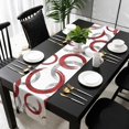 thumbnail image 3 of Red Grey Table Runner 72 Inches Long, Geometric Circle Modern Abstract Simple Art Kitchen Coffee Dining Table Decoration for Home Party Birthday Wedding Home Decor 14x72 Inches, 3 of 8