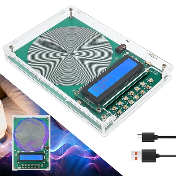 NUAHRHY Adjustable Frequency Generator for Healing 0.01Hz-100kHz, 7.83Hz Schumann Sine Waves Resonance Generator, Therapy Frequency Device for Deep Sleep Meditation Yoga Stress Relief LCD Display