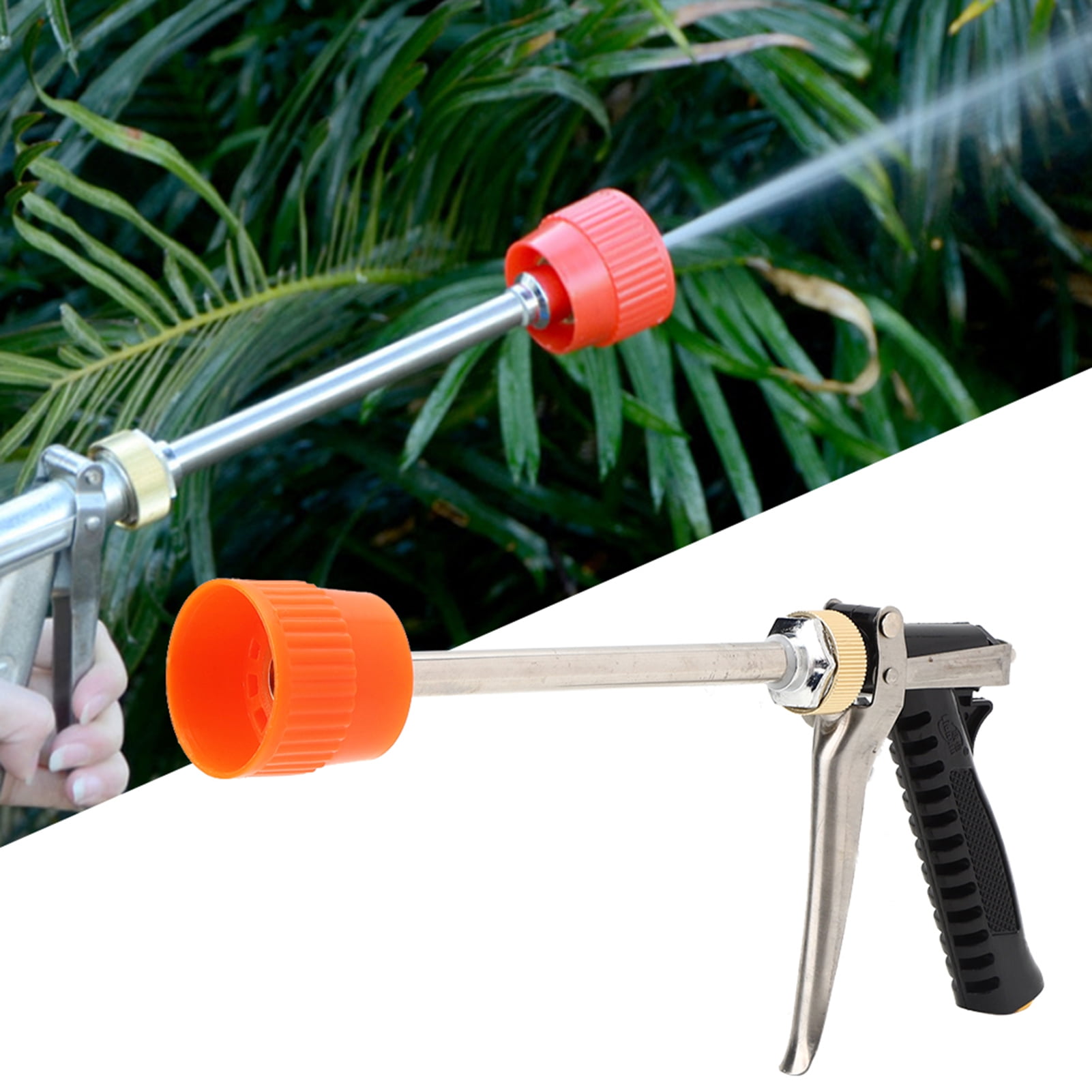 NFTIGB DN10 G3/8 High Pressure Agricultural Pesticide Sprayer with Long Rod Irrigation Accessory, 11.8 inches / 30 cm Zinc Alloy Water Sprayer for Garden Disinfection