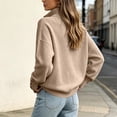 thumbnail image 5 of Turilly Womens Sweater Warm High Collar Long Sleeve Pullover with Button Placket for Autumn Winter Layering, 5 of 6