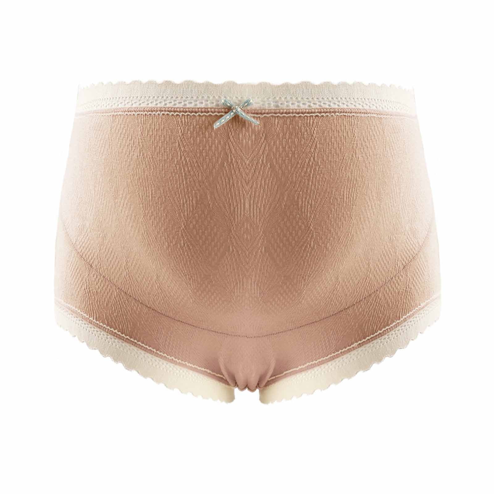 HUPOM Crotchless Panties Panties Briefs Casual Belt Elastic Waist Pink XL