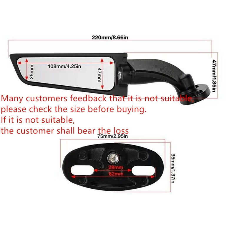 Motorcycle Rear View Mirror Adjustable for R3 R15 V3 Easily Motorcycle Rear View Mirror Adjustable for R3 R15 V3 Easily