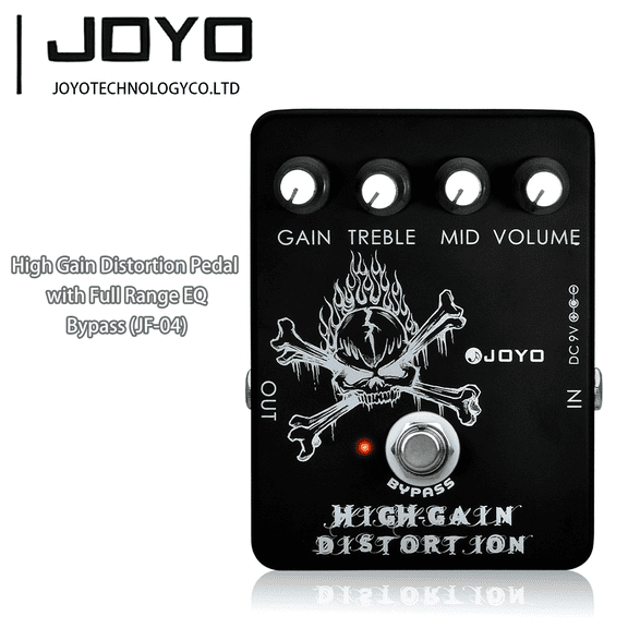 JOYO Versatile Distortion Effect Pedal, High Gain Tone from Blues Rock to Thrash Metal, Compact Design for Home Practice