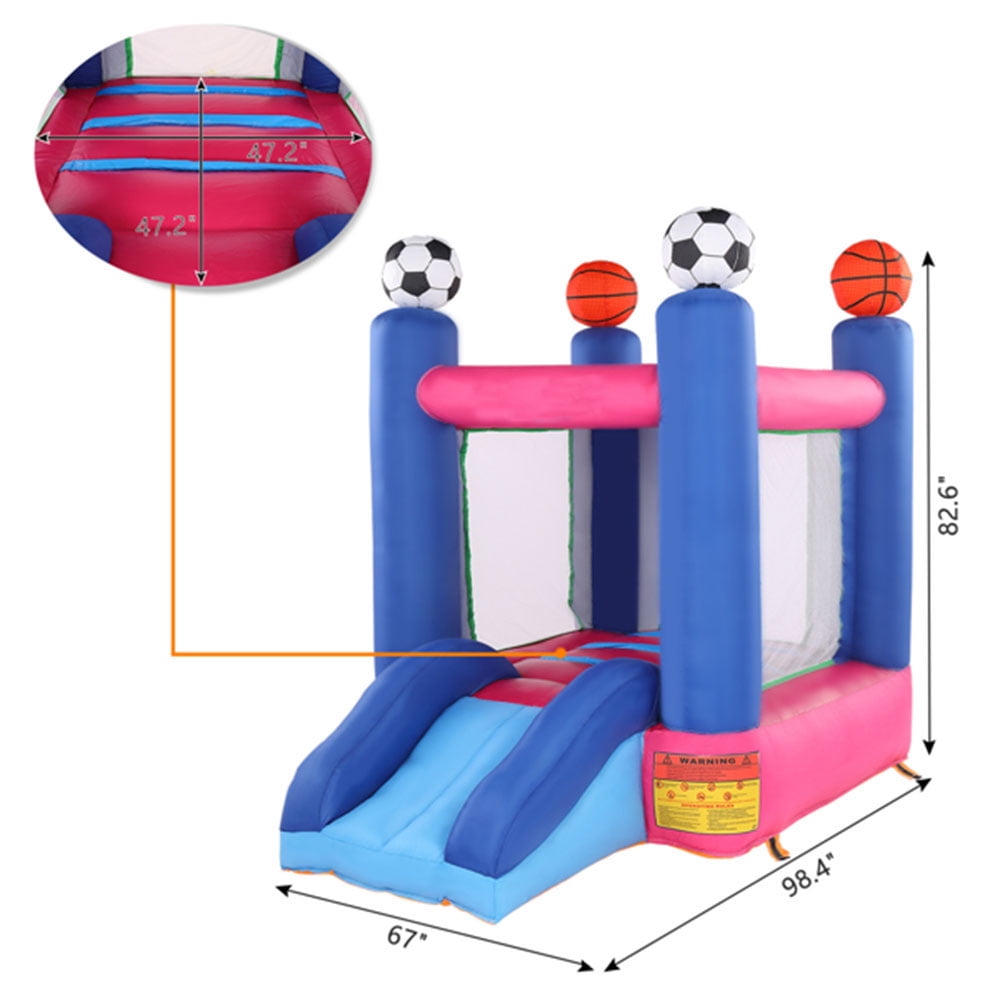 Wholee Inflatable Bouncer With Air Blower, Jumping Castle With Slide, For  Outdoor And Indoor, Durable Sewn With Extra Thick Material, Idea For Kids -  Walmart.com