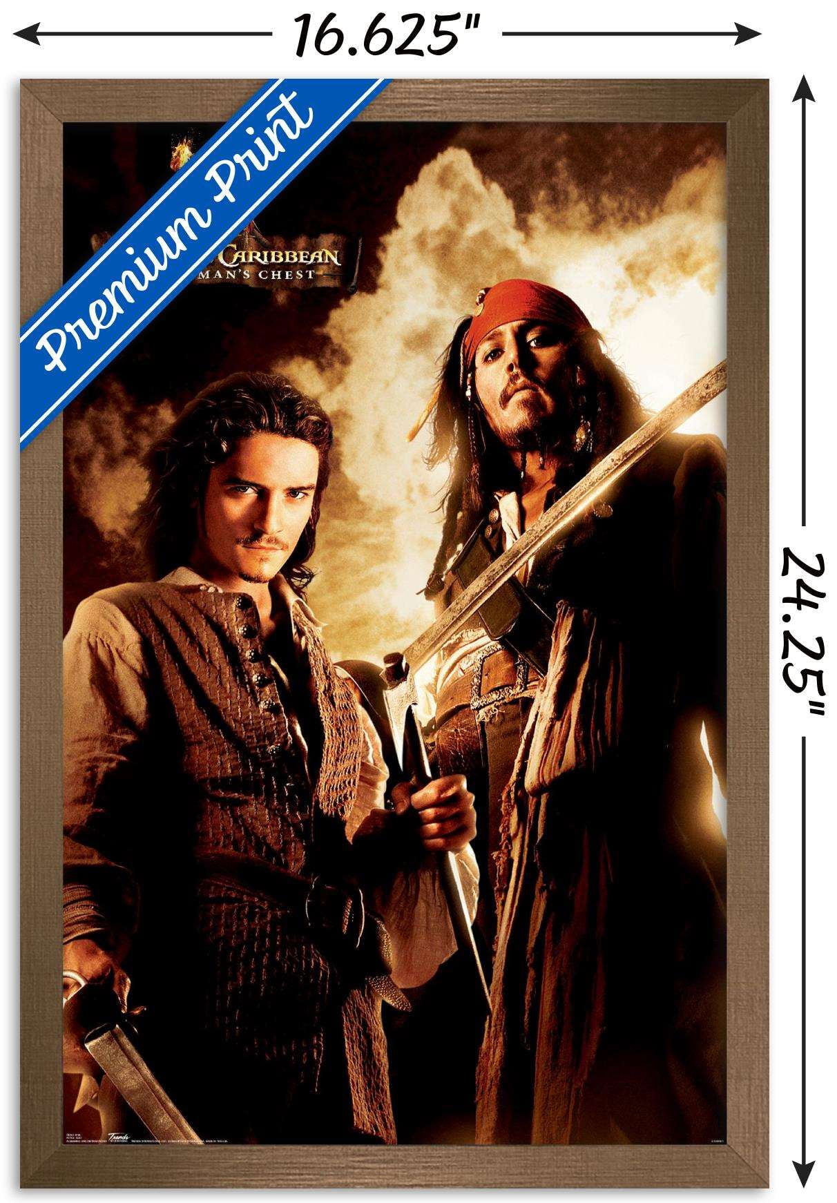 Disney Pirates of the Caribbean: Dead Man's Chest - Duo Wall Poster, 14.725" x 22.375", Framed