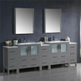 thumbnail image 2 of Fresca Torino 96" Engineered Wood Bathroom Vanity with Integrated Sinks in Gray, 2 of 5