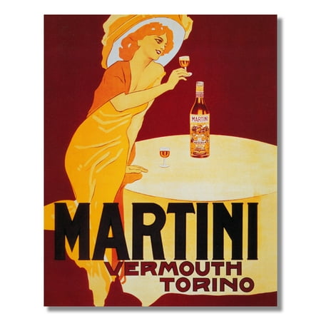 Martini Vermouth Torino Liquor Old Style Poster Ad Wall Picture 8x10 Art
