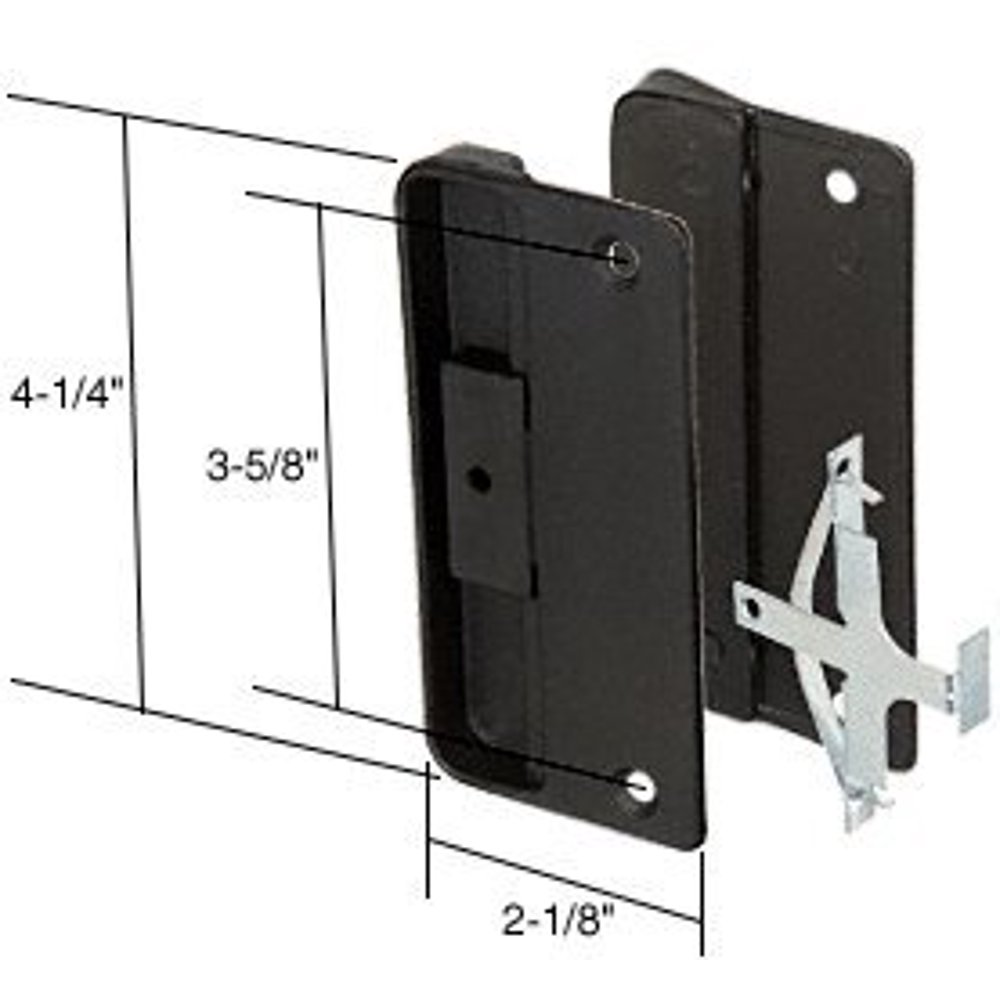 CRL Sliding Screen Latch and Pull; 35/8" Screw Holes for Jim Walters