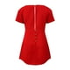 thumbnail image 5 of Vestido informal de manga corta con cuello cuadrado para mujer - Vestido mini con volantes de poliéster, tallas S-XL, 5 of 5