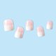 thumbnail image 3 of Uñas postizas acrílicas adhesivas Whiosyrt cortas cuadradas con degradado blanco, 3 of 6