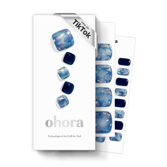 Tiras de gel para pedicura Ohora Semicuradas de PP Aube con 2 almohadillas de preparación y más