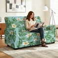 thumbnail image 2 of TSOVTHRID Monstera Leaf Plumeria Floral Print Loveseat Covers 6-Piece Stretch Furniture Protector Non Slip Couch Slipcover for Dogs Pets Loveseat Slipcover Stay in Place, 2 of 7