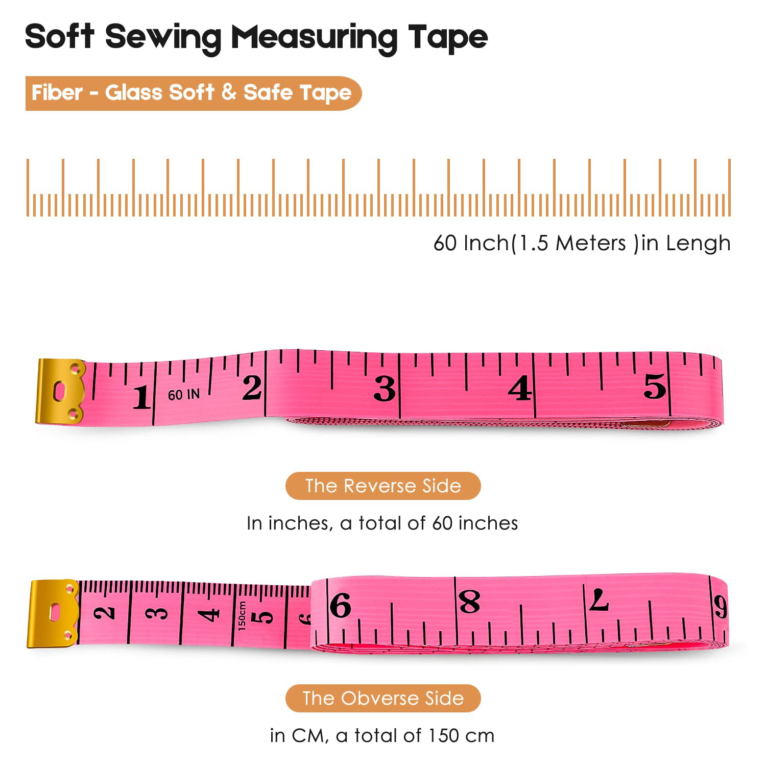 Soft Tape Measure 60-Inch 1.5 Meter Retractable Mini Cartoon Measuring Tape  Cute Tape Ruler, Pink Flower