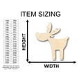 thumbnail image 2 of Unfinished Wood Cute Deer Moose Shape - Craft - up to 46" DIY 8" / 1/8", 2 of 3