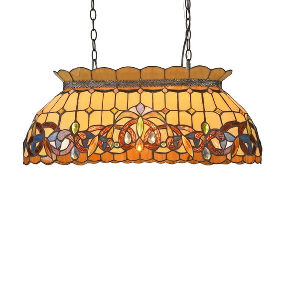 RADIANCE Goods Victorian 3 Light Dark Bronze Island Pendant 28" Wide