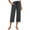 B-Dark Gray, variant on Womens Casual Summer Cropped Lightweight Pull on Capris Petite Gym Loose Crop Pants Gaucho Low Waist Capri Pants Black S