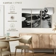 thumbnail image 5 of Elephant Stock Bw Vinyl Record Player Wall Art - Horizontal Multi Panel Canvas - Living Room Wall Decor - Music Multi Panel - Gray And Black Decor - 57" x 36", 5 of 8